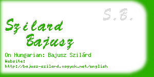 szilard bajusz business card